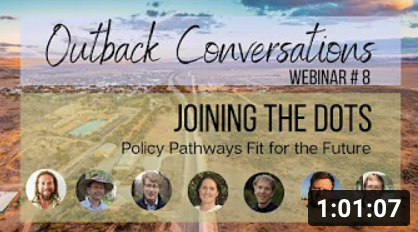 Outback conversations: joining the dots